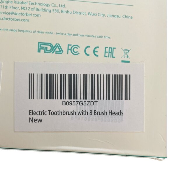 DR.BEI Sonic Electric Toothbrush GY1 With 8 Brush Heads & USB Cable New - Picture 3 of 5